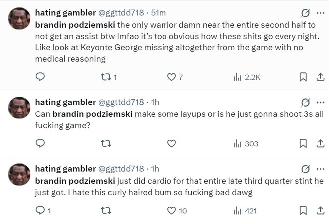 勇士残阵不敌爵士 波杰姆斯基末节崩盘引球迷怒