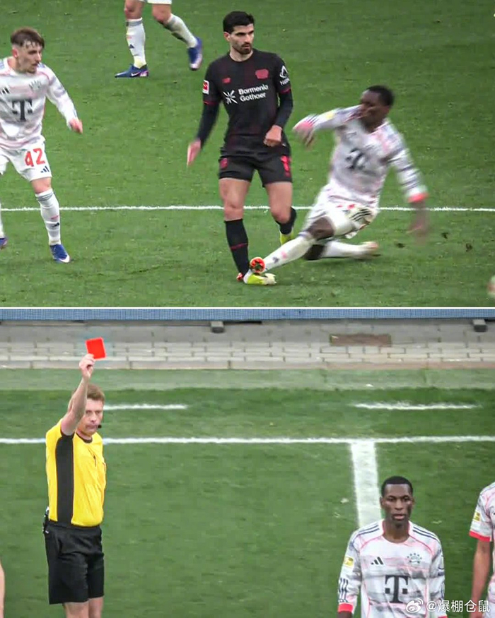 拜仁前锋雅克松三联赛累计红牌引争议