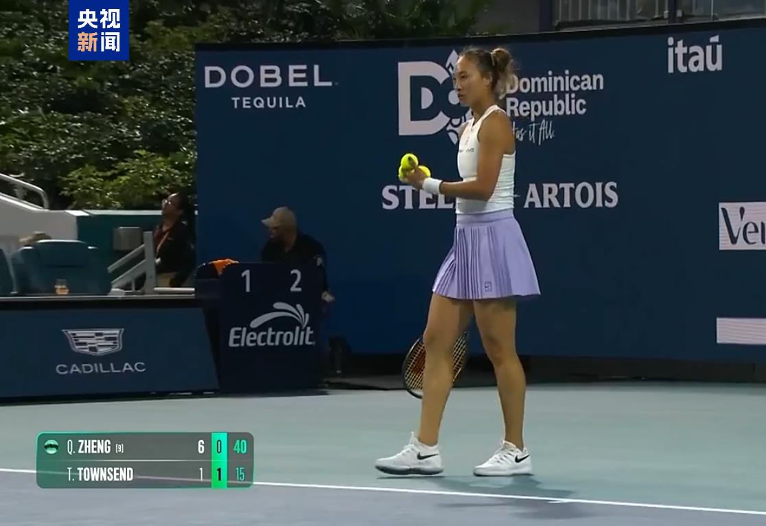 郑钦文晋级WTA1000迈阿密站16强，正式追平个人在